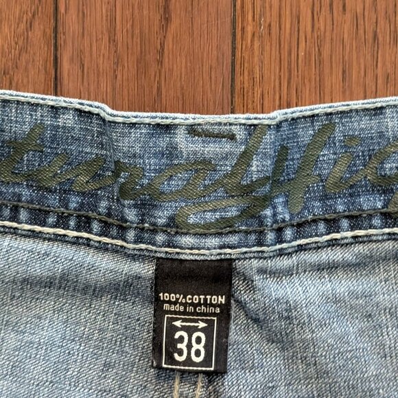 Y2K Baggy Ecko 'Natural High' Embroidered Jeans - Size 37x31 - Picture 4 of 7